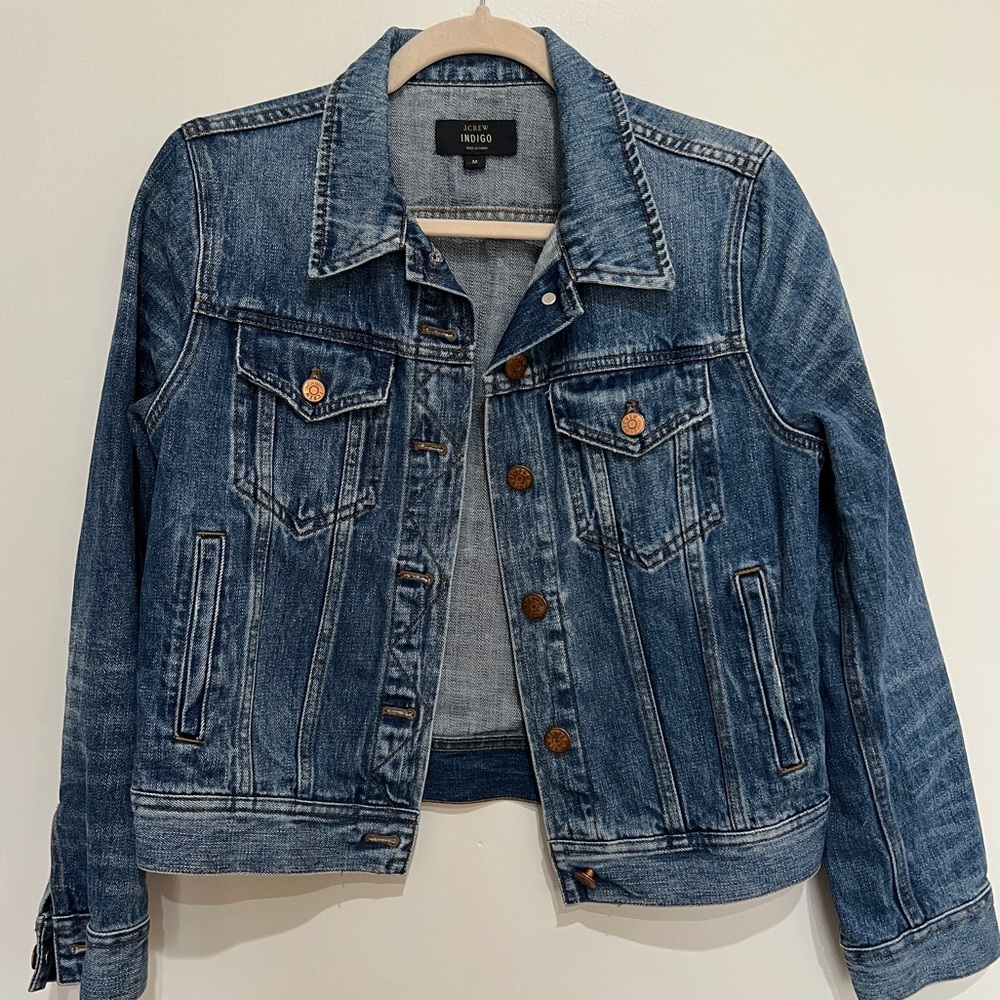 J. Crew Indigo Denim Jacket Classic Jean Jacket